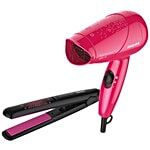 Philips HP8643/46 Styling Kit with Straightener & Dryer - Pink/Black 2 pcs