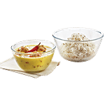 Borosil Borosilicate Select Glass Mixing Bowl - Oven & Microwave Safe 2 pcs (500 ml + 1.3 L)