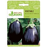 National Gardens Black Beauty Brinjal/Eggplant Seeds 100 Seeds