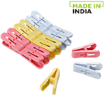 Mr. Boss Coral Plastic Cloth Clip 12 pcs