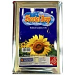 Sheetal Drop Refined Sunflower Oil 15 kg Tin