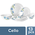 Cello Opalware Dinner Set - Neelkamal 13 pcs 