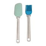 Orange Kitchen Silicone Hangeable Brush & Spatula - Assorted, BB 1093 2 pcs 