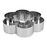 DP Cake Baking Tool, Stainless Steel, Set of 3 - Flower Shaped, BB 1014 4 3 pcs