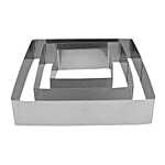 DP Cake Baking Tool Stainless Steel Set of 3 - Square Shaped, BB 1014 4 3 pcs