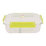 Tedemi Glass Lunch Box With Lid - Green, BB 584 1 pc