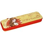 Hm International Disney Belle Princess Metal Kids Pencil Pouch Bag With Zip Closure 1 pc