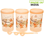 Saaj Keep Fresh Pet Container - Printed, Premium, Orange 1.5 L (Set of 3)