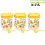 Saaj Maxx Pet Plastic Premium Container - Yellow 150 ml (Set of 3)