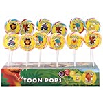 Toonpops SwirlPops Round Shape 2.5" Dia With Cartoon Stickers 25 g (Pack of 12)