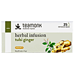Teamonk Tulsi-Ginger Herbal Infusion 50 g (25 Bags x 2 g each)