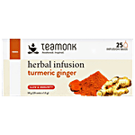 Teamonk Turmeric Ginger Herbal Infusion 50 g (25 Bags x 2 g each)