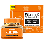 StBotanica Brightening Night Cream - Vitamin C, E & Hyaluronic Acid with Argan Oil, Deeply Moisturizes & Skin Hydrates, No Parabens, No Silicones 50 g 