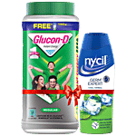 Glucon-D Instant Energy Nutrition Drink - Regular 1 kg Jar (Get Nycil Cool Herbal 150 g Talc Free)