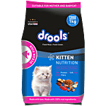 Drools Ocean Fish Kitten Cat Dry Food, 1-12 Months 3 kg (Get Free 1 kg Extra Inside)
