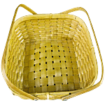 Bamboooz Bamboo Wood Square Basket - For Bread,Fruit Or Flowers, 25 x 25 cm 1 pc 