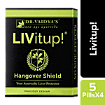 Dr. Vaidya's LIVitup! - Anti-Hangover & Liver Protection 5 pcs (Pack of 4)