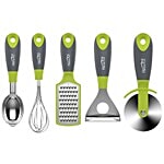 Home Puff Vegetable/Fruit Kitchen Tool - Gadgets Set With Grip Handle, Silicone, Premium Green 5 pcs Set of 5