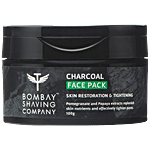 Bombay Shaving Company Charcoal Face Pack Anti-Pollution & Blackhead - Wash Off Face Mask, Black 100 g 