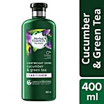 Herbal Essences Bio Renew Lightweight Shine Conditioner - Cucumber & Green Tea, 0% Colourants & Gluten 400 ml 