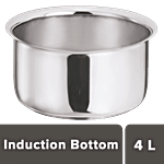 Vinod Stainless Steel Tope/Patila With Induction Bottom No 16 4.0 L