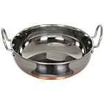 Omega Stainless Steel Kadai With Copper Bottom No.11 1.1 L