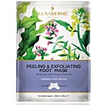 LuxaDerme Peeling & Exfoliating Foot Mask - For All Skin Types, With Sea Kelp, Thyme & Brassica Campestris, Exfoliate, Peel & Reveal 1 Pair 