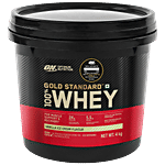 Optimum Nutrition Gold Standard 100% Whey Protein Powder - Vanilla Ice Cream Flavour, For Muscle Support 4 kg 
