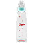 Pigeon Baby Glass Feeding Bottle - Pale Blue 200 ml 
