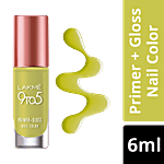 Lakme 9 to 5 Primer + Gloss Nail Color 6 ml Lime Treat