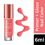 Lakme 9 to 5 Primer + Gloss Nail Color 6 ml Salmon Strike