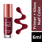 Lakme 9 to 5 Primer + Gloss Nail Color 6 ml Mulberry Bush