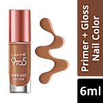 Lakme 9 to 5 Primer + Gloss Nail Color 6 ml Caramel Case