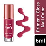 Lakme 9 to 5 Primer + Gloss Nail Color 6 ml Berry Business