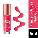 Lakme 9 to 5 Primer + Gloss Nail Color 6 ml Blush Punch