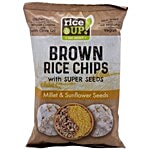 Riceup Brown Rice Chips - Super Seed Millet & Sunflower Seeds, Vegan 60 g
