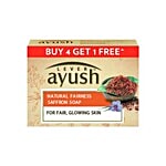 Lever Ayush Natural Fairness Saffron Soap, For Fair, Glowing Skin 100 g Buy 4 Get 1 Free