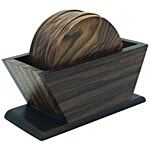 Kvg Table Coaster With Stand - Hax, Rose Wood, Brown 1 pc