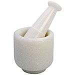 Kvg Kharal/Mortar & Pestle Set/Okhli Musal No. 3 - White Marble 1 pc