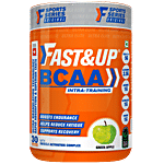 FAST&UP BCAA with Arginine, Glutamine & Muscle Activation Boosters - Green Apple Flavour 450 g Jar