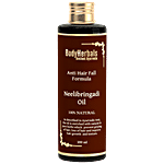 BodyHerbals Neelibringadi Oil - Anti Hair Fall Formula, 100% Natural 200 ml