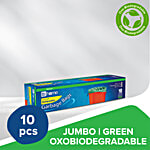 bb home Garbage Bags - Jumbo, Green, 91 x 112 cm 10 pcs (Oxo-Biodegradable)