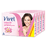 Vivel Lotus Oil Soap, Enriched with Vitamin E 100 g (Pack of 4)