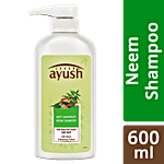 Lever Ayush Anti Dandruff Shampoo - Neem & Rosemary Tailam, For Healthy Scalp & Hair 600 ml 