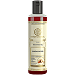 Khadi Natural Sandalwood Massage Oil - Soothes & Moisturizes 210 ml 