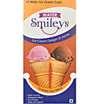 Wafer Smileys Ice Cream Cups 10 pcs (Pack of 2)