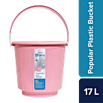 bb home Popular Plastic Stripe Bucket - Pink 17 L (1 pc)