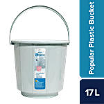 bb home Popular Plastic Stripe Bucket - Sturdy & Durable, Blue 17 L (1 pc)