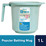 bb home Popular Plastic Bathing Mug - Sturdy & Durable, Blue 1 L (1 pc)