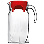 Pasabahce Glass Jug/Carafe/Bottle/Kosem - With Red Lid, Luna 1.75 ml 